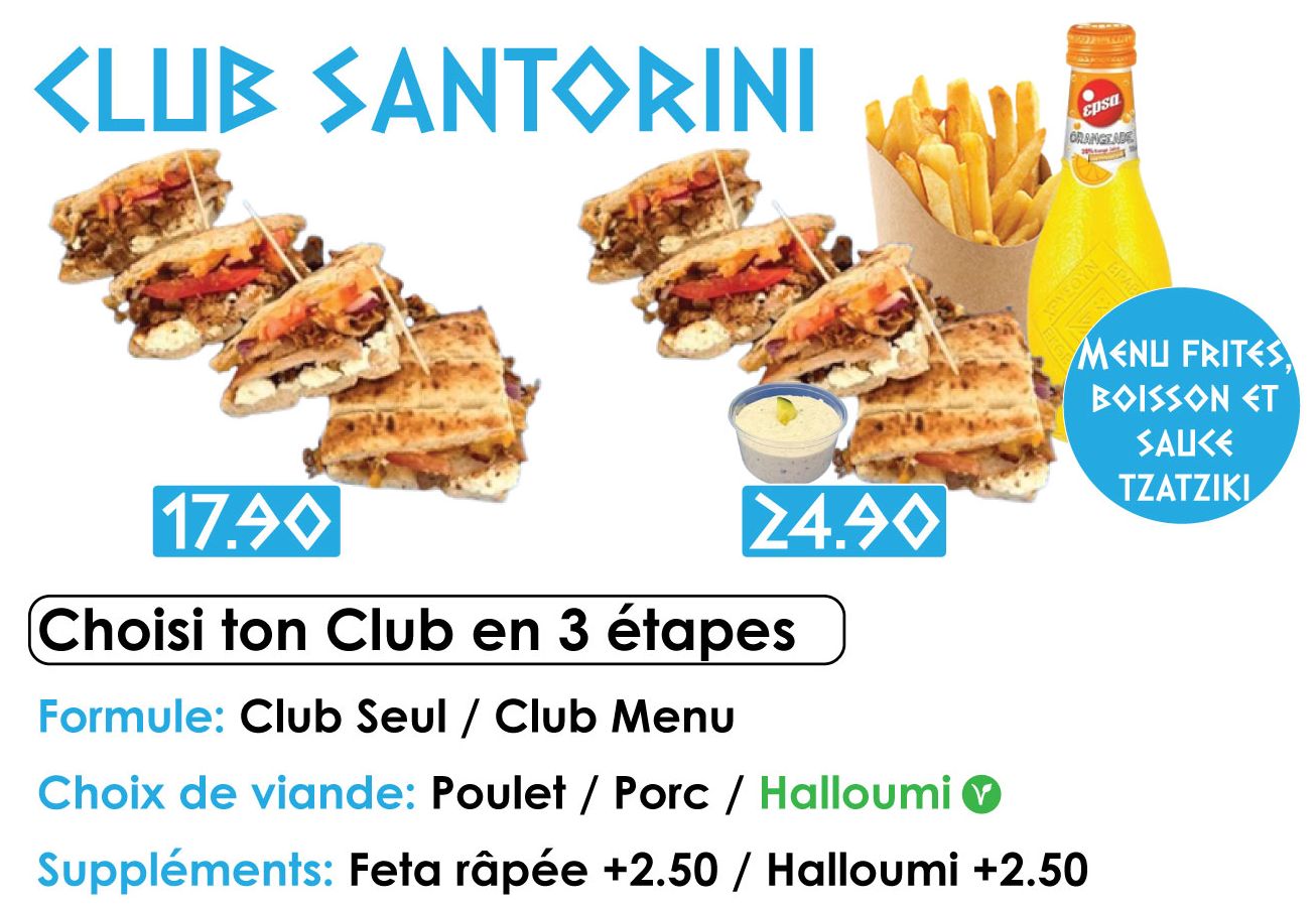 Menu street food